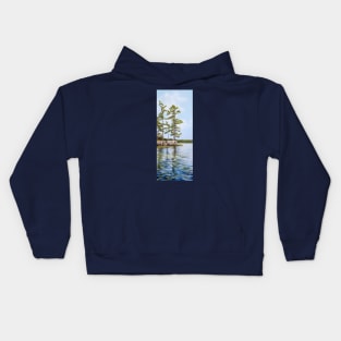 Frontenac - lake and trees landscape painting Kids Hoodie